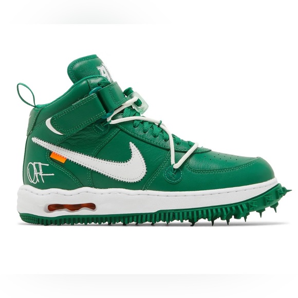 Off-White x Air Force 1 Mid SP Leather 'Pine Green' - Picture 2 of 6